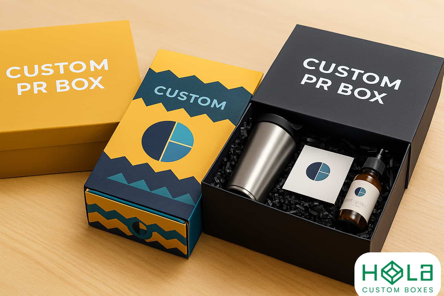 custom pr boxes with logo